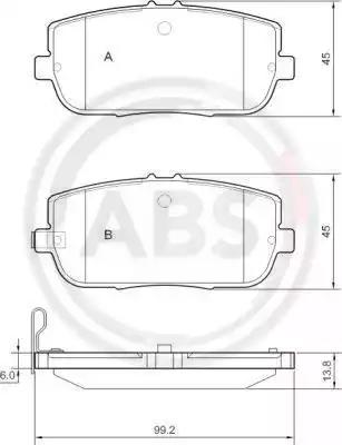 Колодки тормозные 37550 ABS 37550