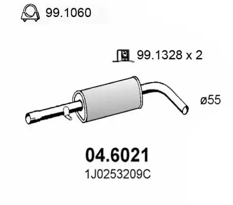 Глушитель 046021 ASSO 046021
