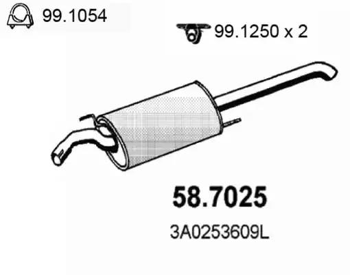 Глушитель 587025 ASSO 587025
