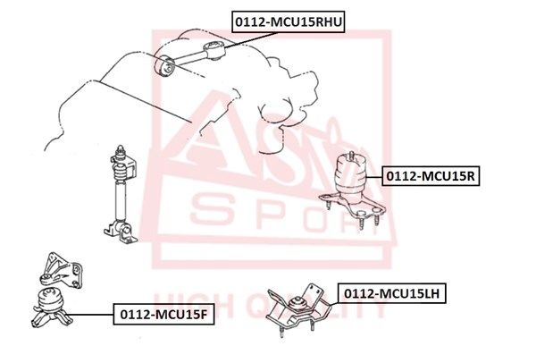 Опора двигателя 0112MCU15F ASVA 0112MCU15F