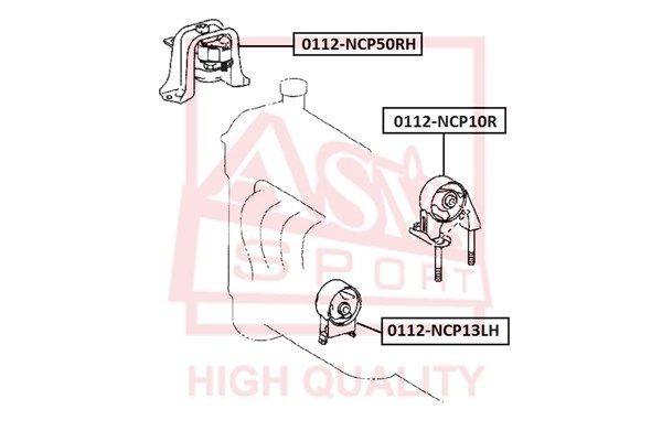 Опора двигателя 0112NCP10R ASVA 0112NCP10R