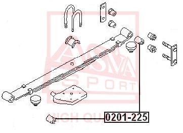Сайлентблок рессоры 0201225 ASVA 0201225
