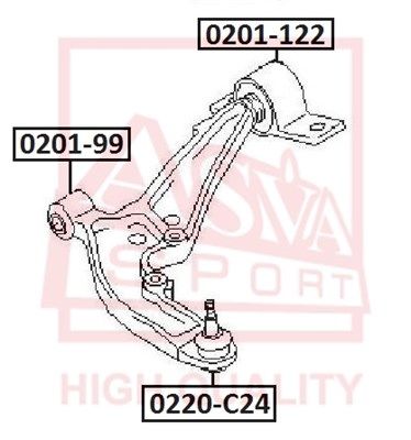 Опора шаровая 0220C24 ASVA 0220C24