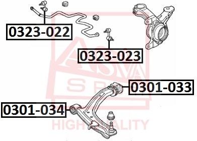 Сайлентблок рычага 0301033 ASVA 0301033