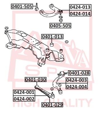 Сайлентблок подрамника 0401013 ASVA 0401013