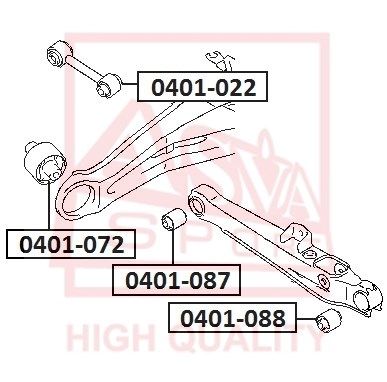 Сайлентблок рычага 0401072 ASVA 0401072
