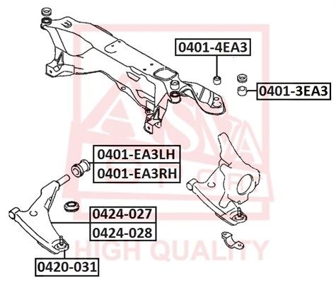 Сайлентблок подрамника 04014EA3 ASVA 04014EA3