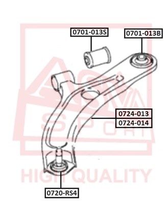 Опора шаровая 0720RS4 ASVA 0720RS4