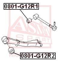 Сайлентблок рычага 0801G12R1 ASVA 0801G12R1
