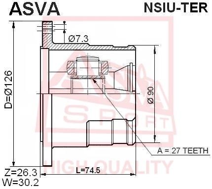 ШРУС внутренний NSIUTER ASVA NSIUTER