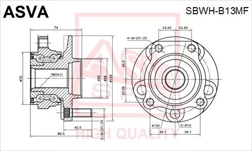 Ступица SBWHB13MF ASVA SBWHB13MF