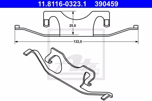 Ремкомплект колодок тормозных 11811603231 ATE 11811603231
