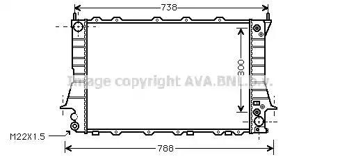 Радиатор охлаждения AIA2084 AVA AIA2084