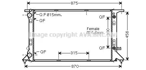 Радиатор охлаждения AIA2293 AVA AIA2293