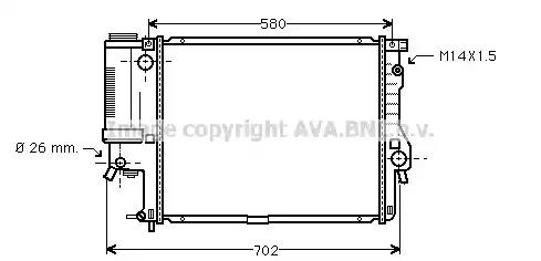 Радиатор охлаждения BWA2186 AVA BWA2186