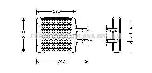Радиатор отопителя DWA6027 AVA DWA6027