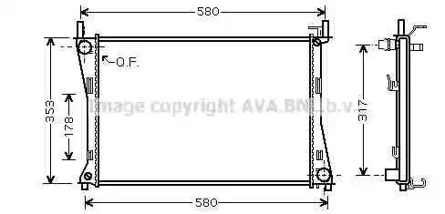 Радиатор охлаждения FDA2325 AVA FDA2325