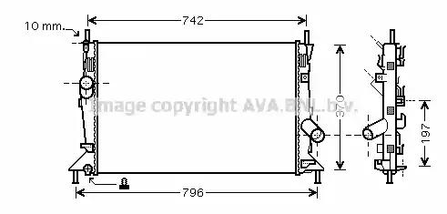 Радиатор охлаждения FDA2370 AVA FDA2370