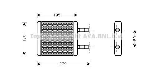 Радиатор отопителя HY6061 AVA HY6061