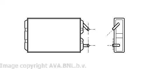 Радиатор отопителя VO6041 AVA VO6041