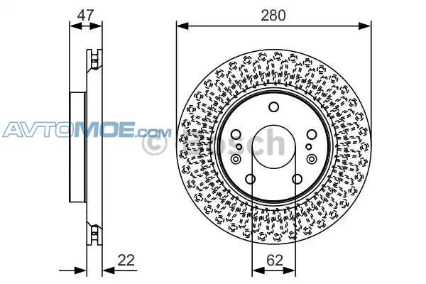 Диск тормозной 0986479C40 BOSCH 0986479C40