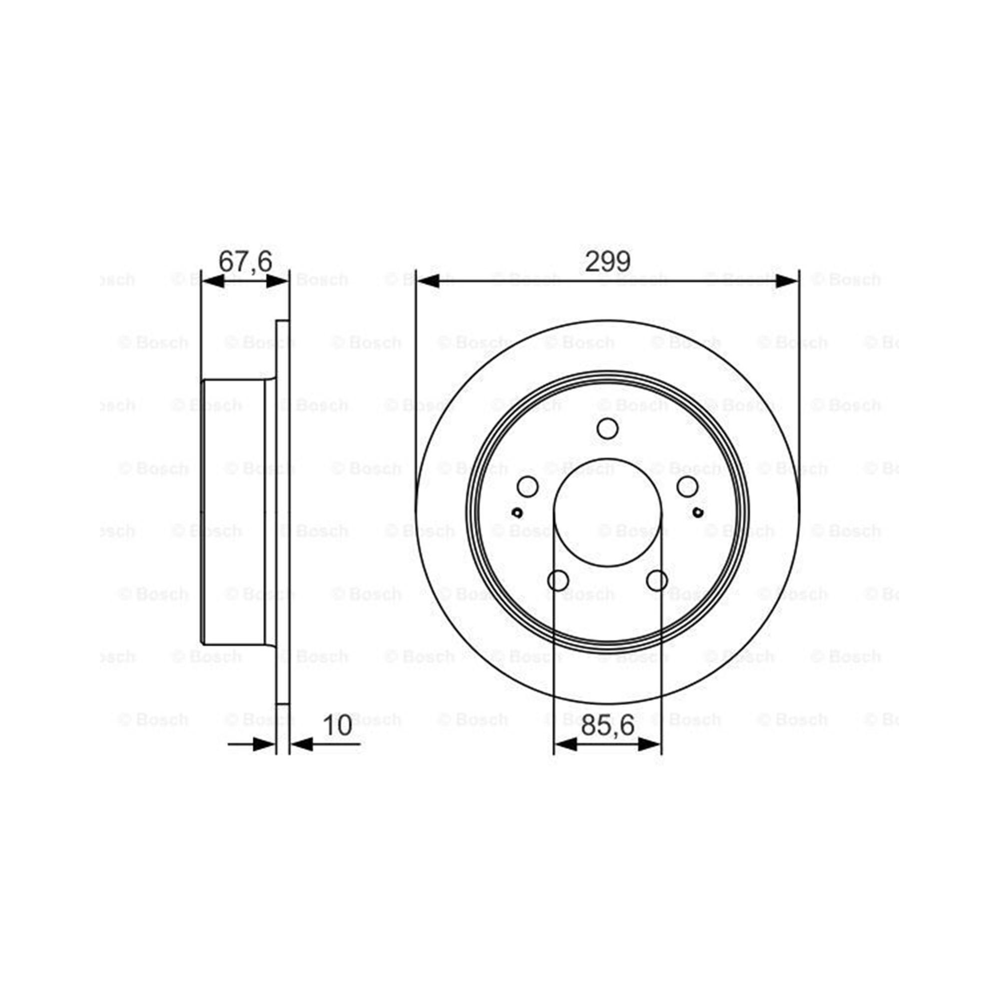Диск тормозной 0986479U21 BOSCH 0986479U21