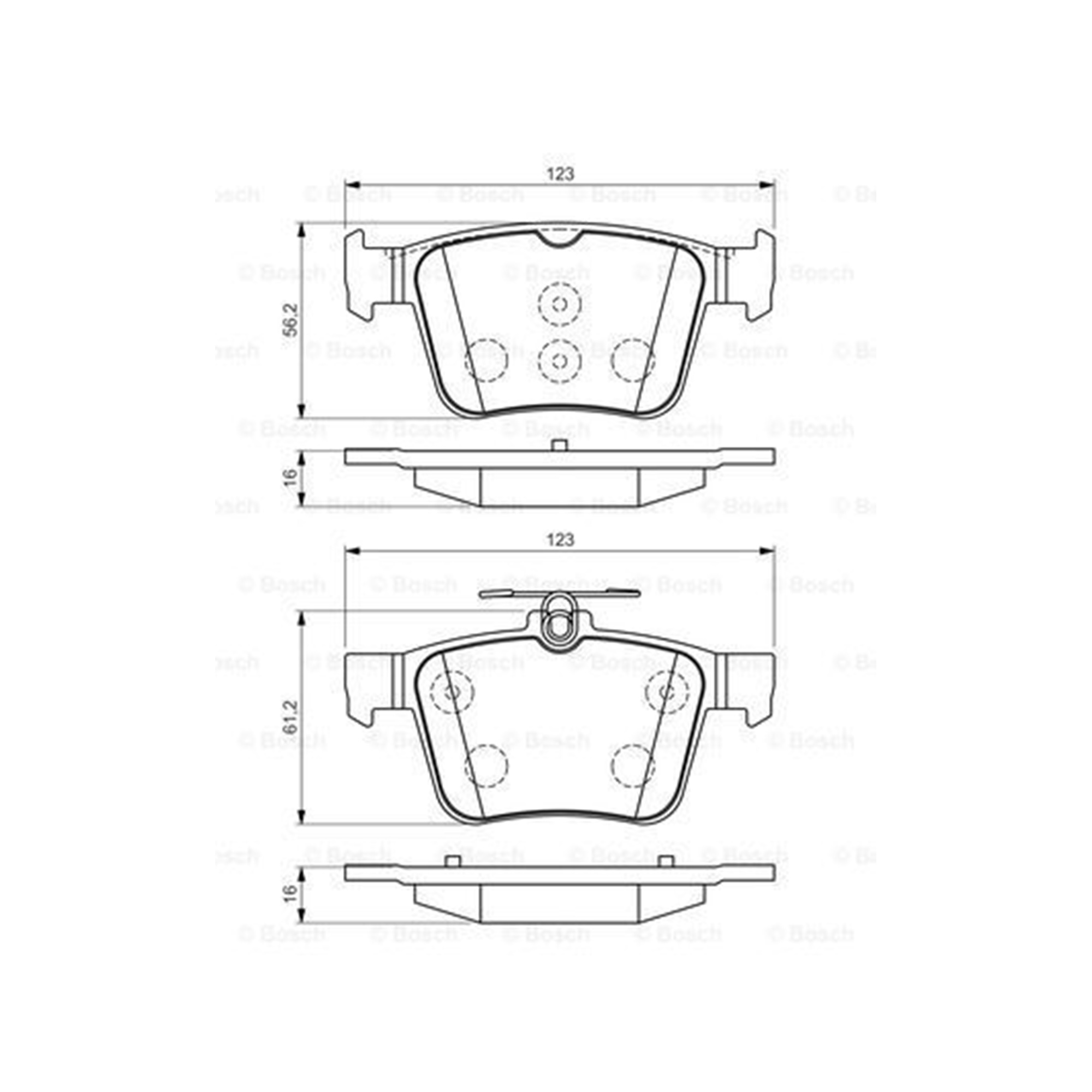 Колодки тормозные 0986494658 BOSCH 0986494658