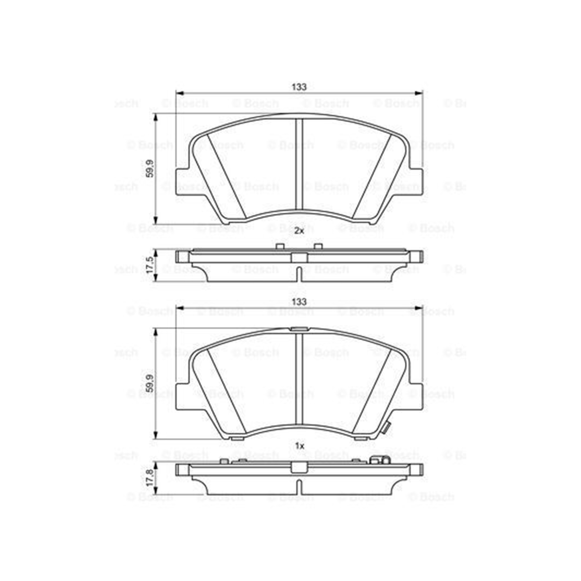 Колодки тормозные 0986494712 BOSCH 0986494712