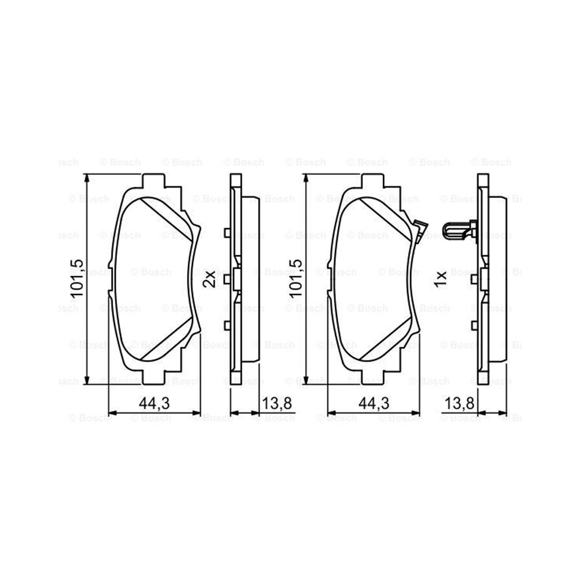 Колодки тормозные 0986494803 BOSCH 0986494803