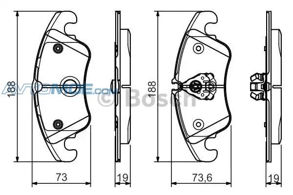 Колодки тормозные 0986495110 BOSCH 0986495110
