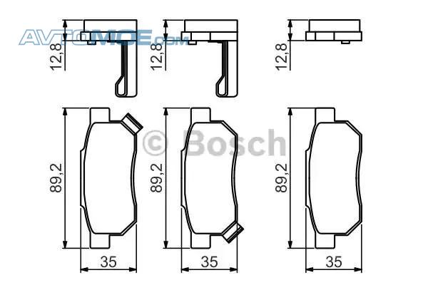 Колодки тормозные 0986495256 BOSCH 0986495256