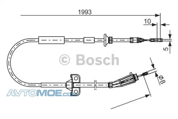 Трос тормоза стояночного 1987477819 BOSCH 1987477819