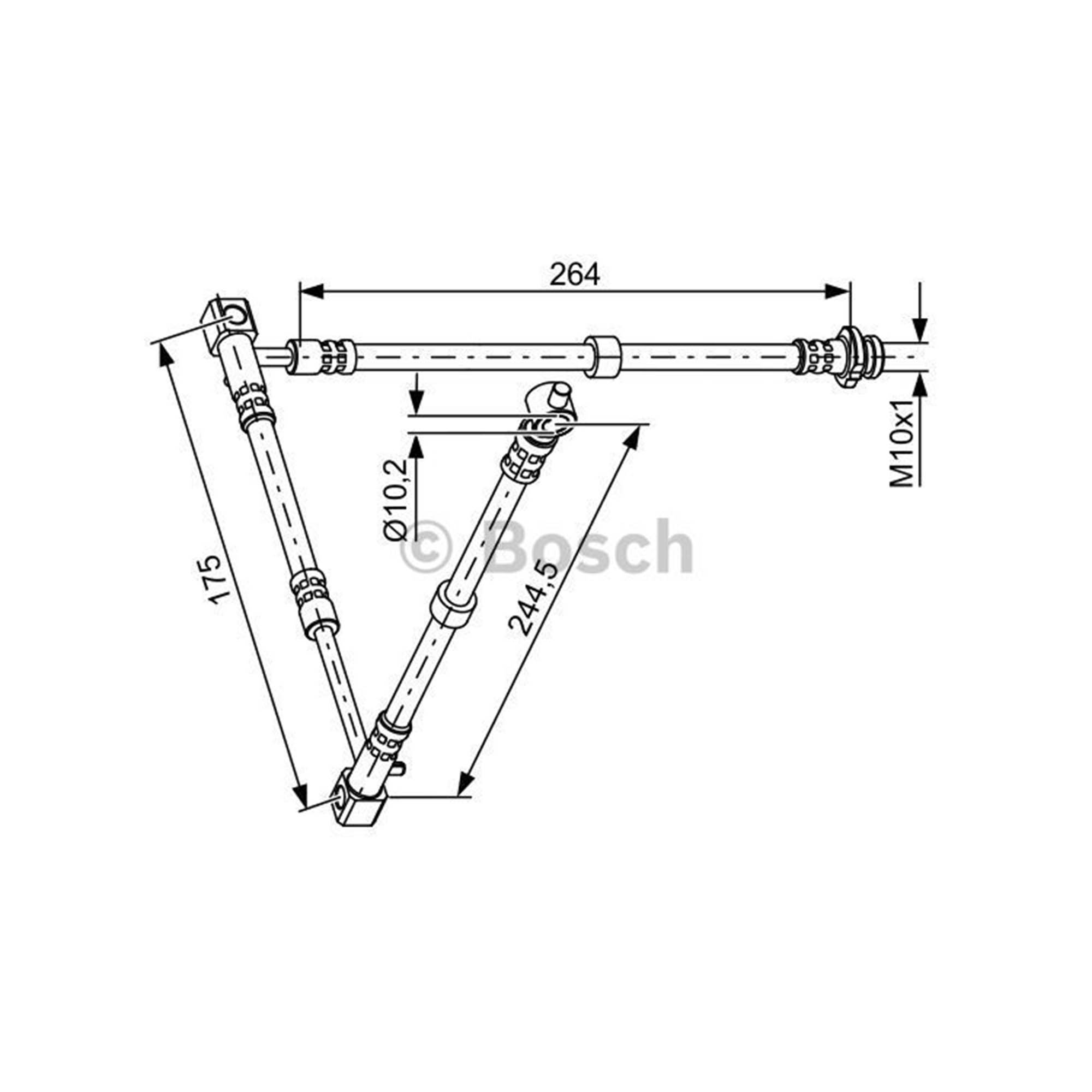 Шланг тормозной 1987481836 BOSCH 1987481836