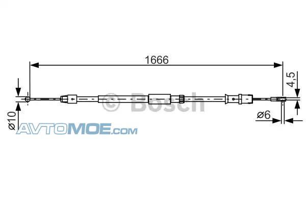 Трос тормоза стояночного 1987482032 BOSCH 1987482032