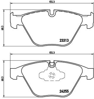 Колодки тормозные P06055 BREMBO P06055