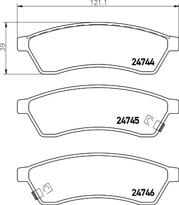 Колодки тормозные P10060 BREMBO P10060