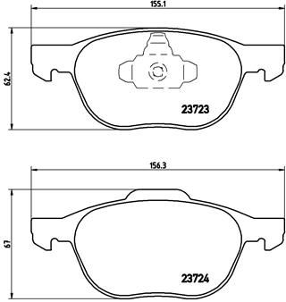 Колодки тормозные P24061 BREMBO P24061