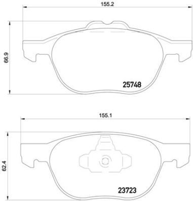 Колодки тормозные P24158 BREMBO P24158