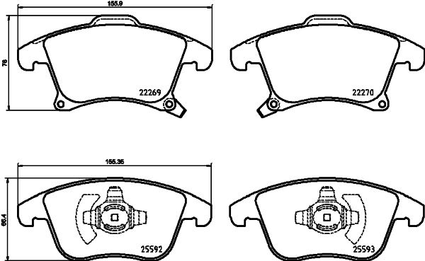Колодки тормозные P24173 BREMBO P24173