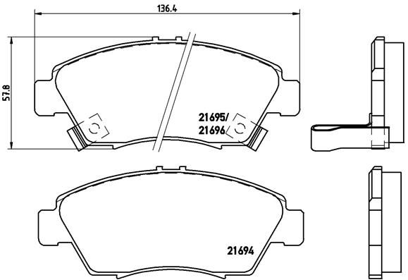 Колодки тормозные P28023 BREMBO P28023