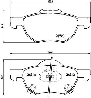 Колодки тормозные P28036 BREMBO P28036