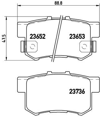 Колодки тормозные P28039 BREMBO P28039