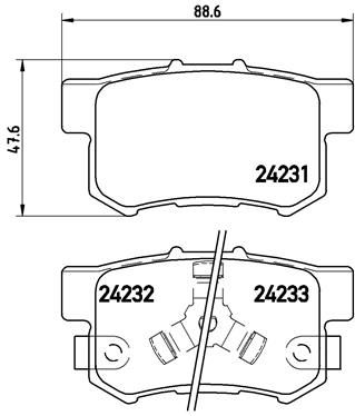 Колодки тормозные P28051 BREMBO P28051