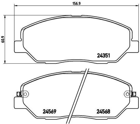 Колодки тормозные P30036 BREMBO P30036