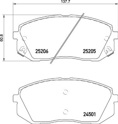 Колодки тормозные P30093 BREMBO P30093