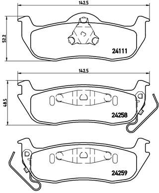 Колодки тормозные P37011 BREMBO P37011