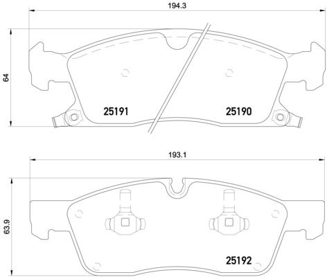 Колодки тормозные P37017 BREMBO P37017
