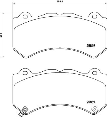 Колодки тормозные P37018 BREMBO P37018