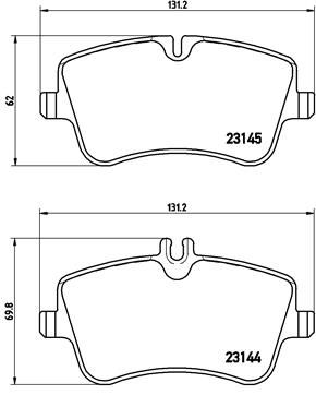 Колодки тормозные P50045 BREMBO P50045