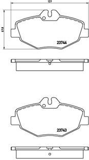 Колодки тормозные P50049 BREMBO P50049